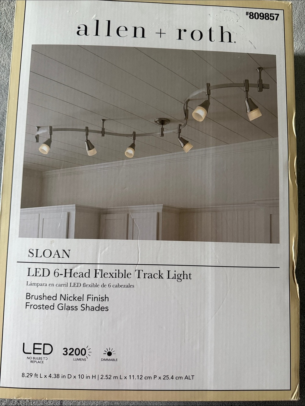 Sloan Brushed Nickel LED 6-Head Flexible Track Light - Brushed Nickel